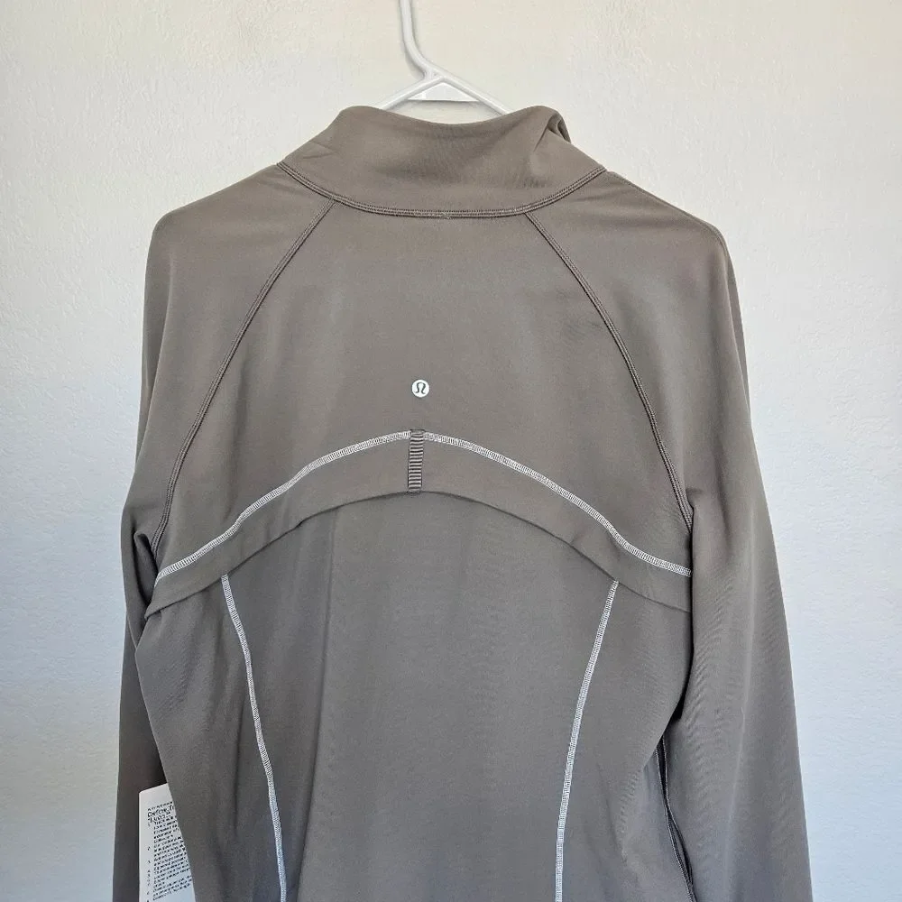 NWT Lululemon | Define Track Jacket Athleisure Luon Warm Ash Grey/White Women 14 - Picture 11 of 13